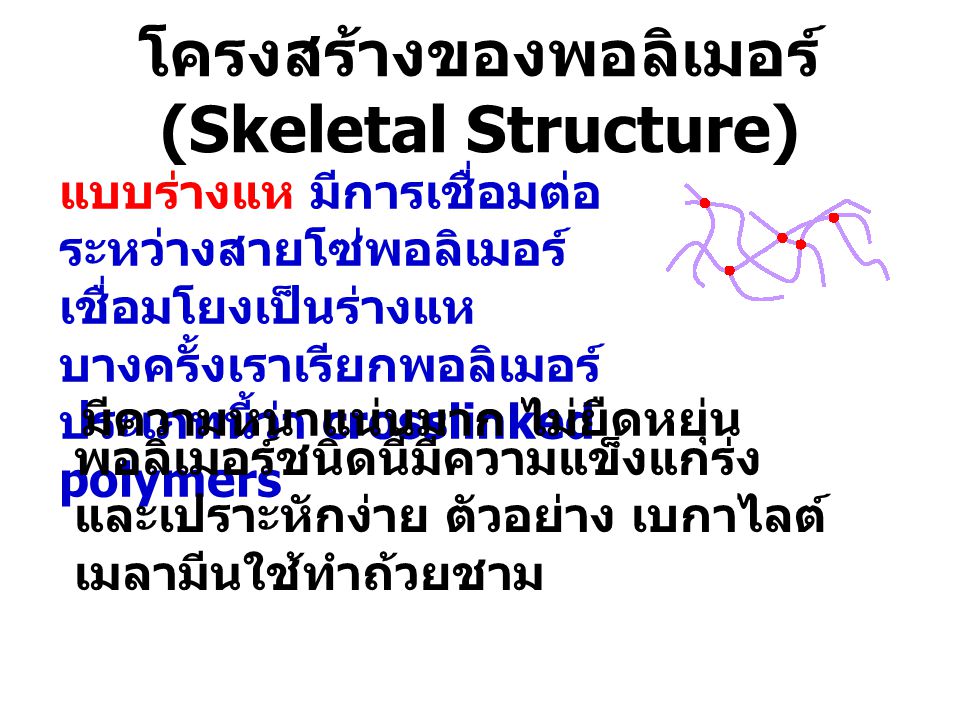 โครงสร้างของพอลิเมอร์ (Skeletal Structure)