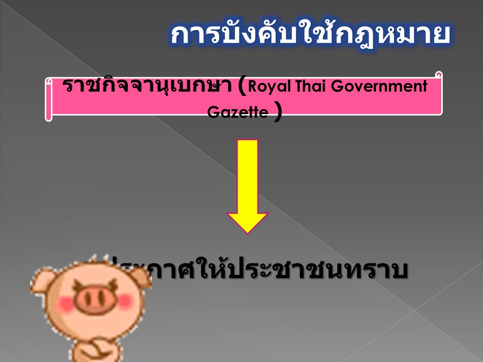 ราชกิจจานุเบกษา (Royal Thai Government Gazette ) ประกาศให้ประชาชนทราบ