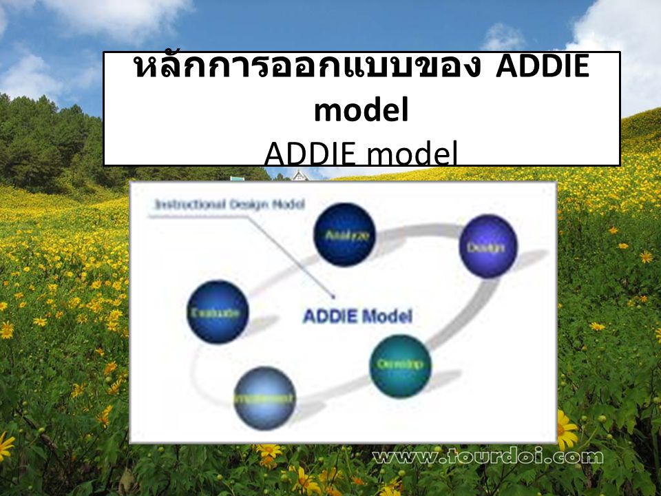 หลักการออกแบบของ ADDIE model ADDIE model