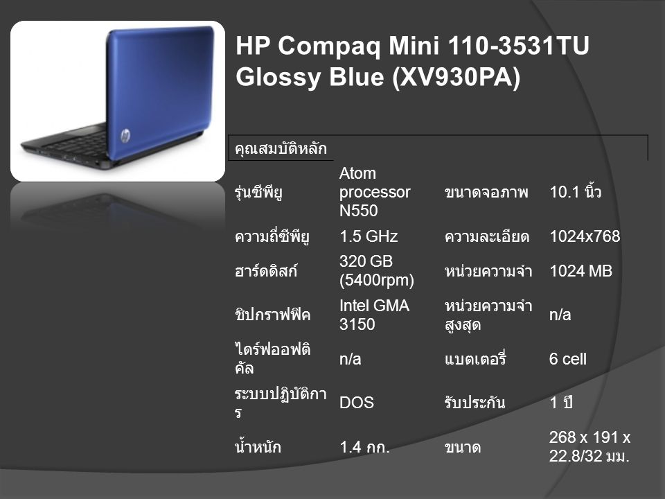 HP Compaq Mini TU Glossy Blue (XV930PA)