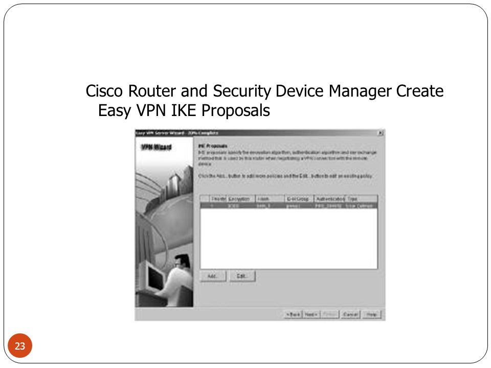 Cisco Router and Security Device Manager Create Easy VPN IKE Proposals