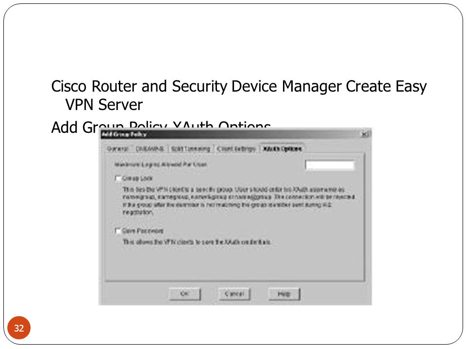 Cisco Router and Security Device Manager Create Easy VPN Server
