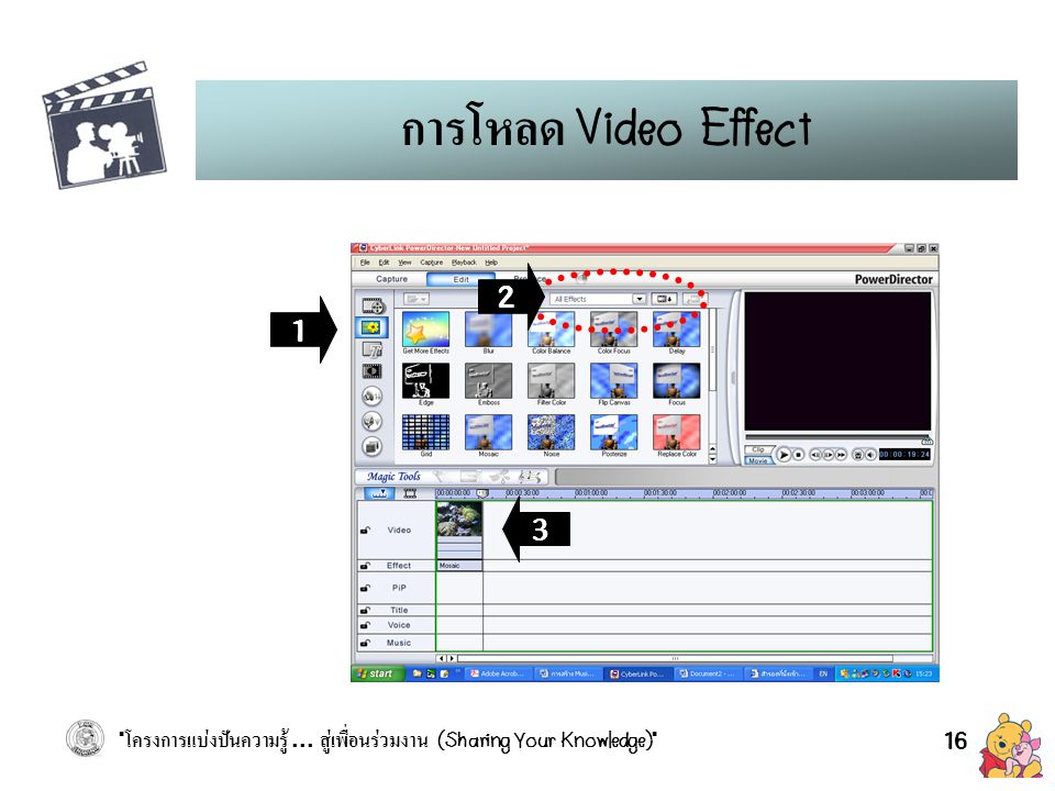 การโหลด Video Effect โครงการแบ่งปันความรู้ ... สู่เพื่อนร่วมงาน (Sharing Your Knowledge)