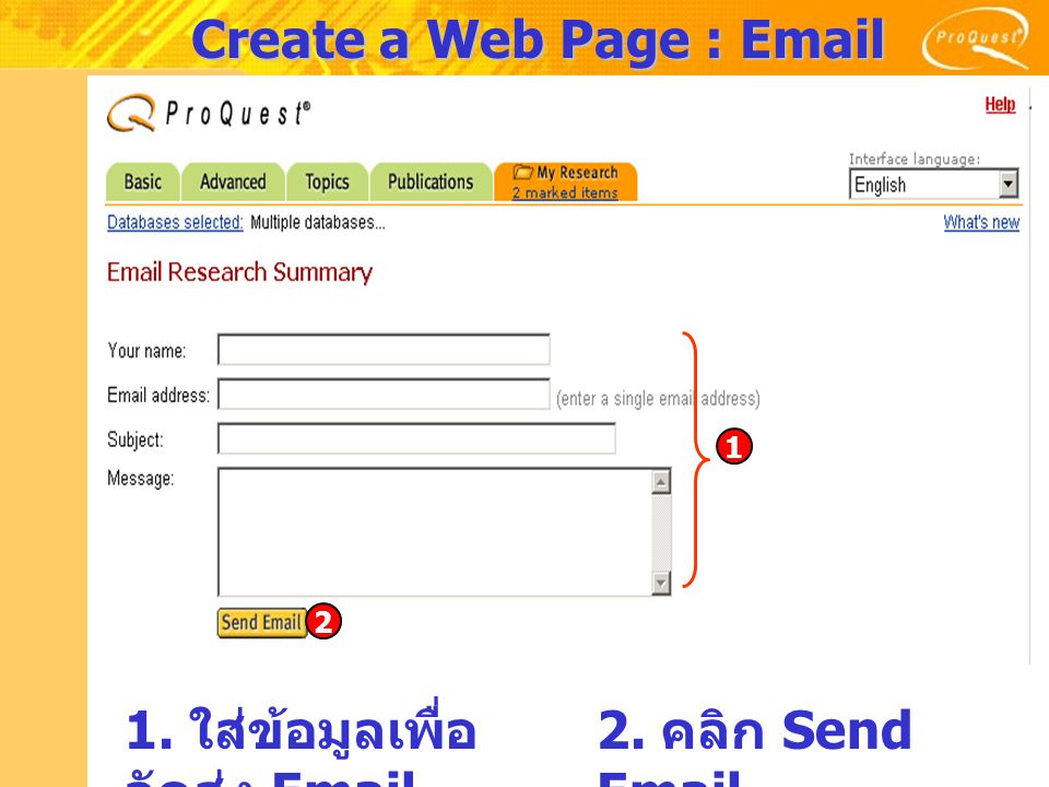 Create a Web Page :