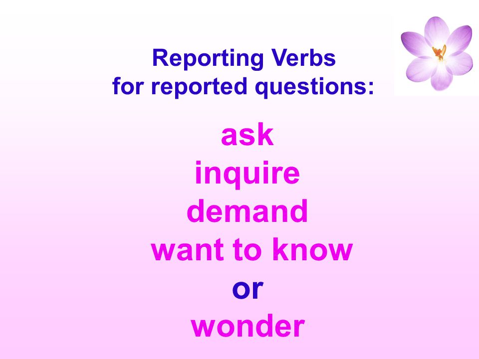 for reported questions: