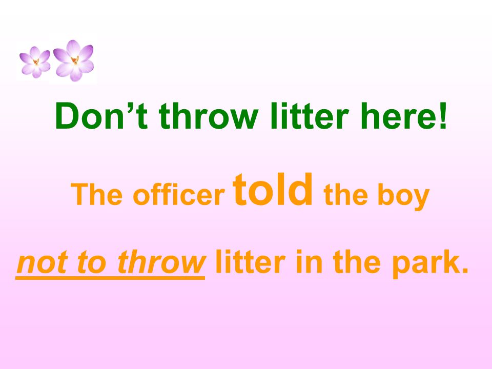 Don’t throw litter here!