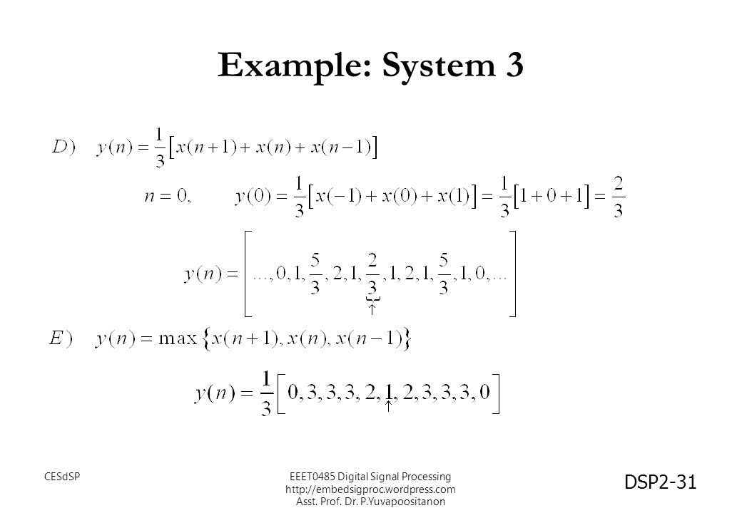 Example: System 3 CESdSP