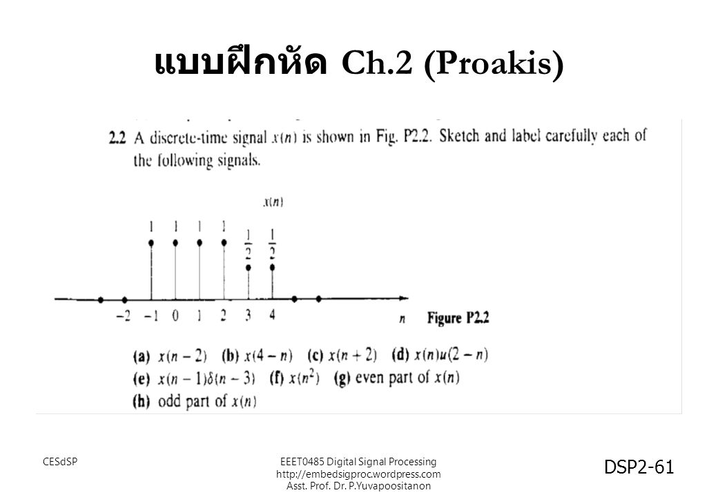 แบบฝึกหัด Ch.2 (Proakis)