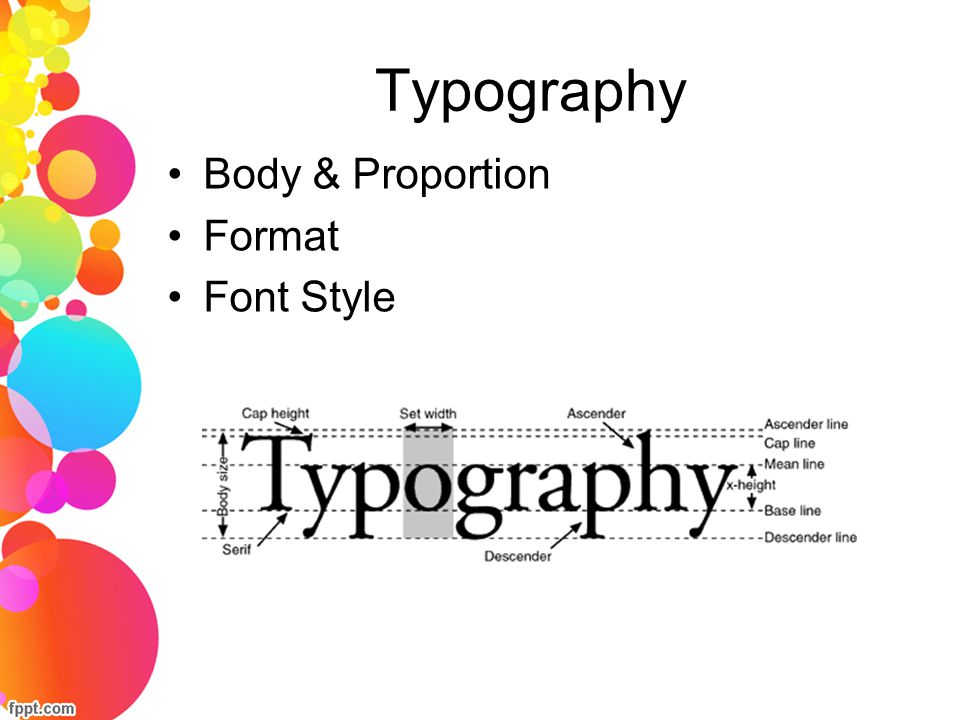 Typography Body & Proportion Format Font Style