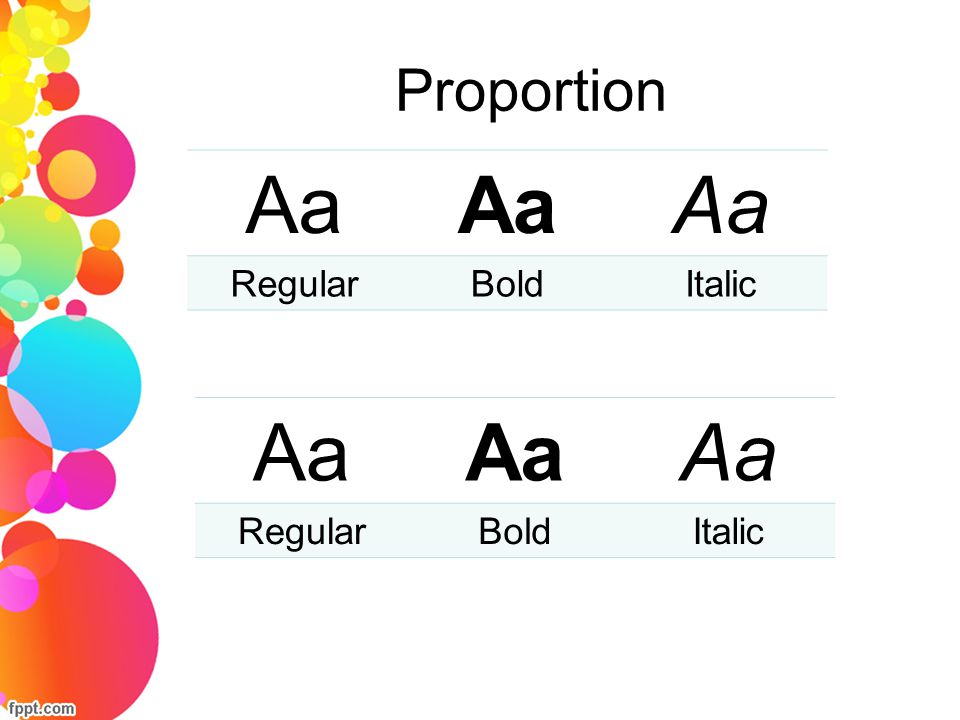 Proportion Aa Regular Bold Italic Aa Regular Bold Italic