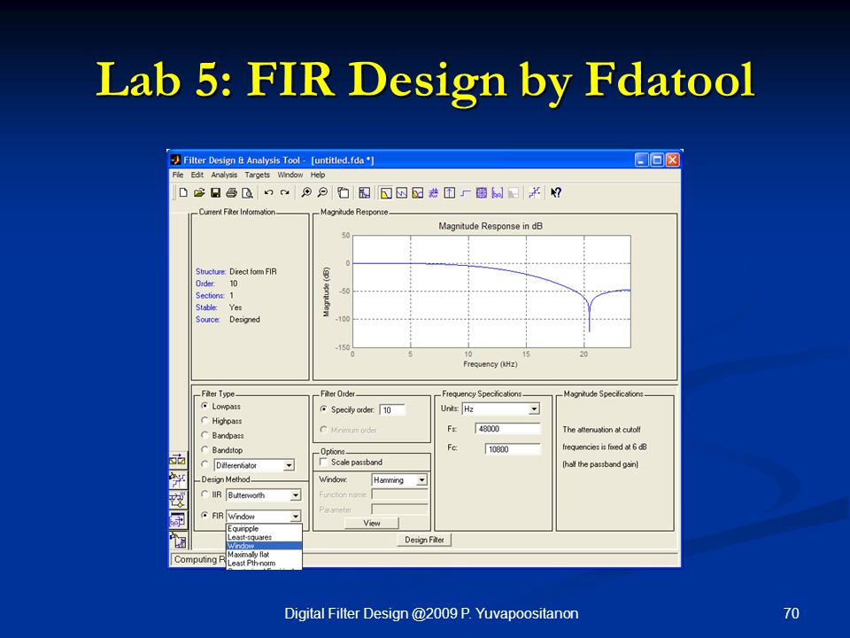 Lab 5: FIR Design by Fdatool