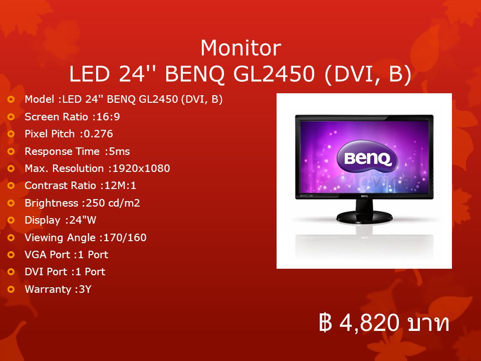 Monitor LED 24 BENQ GL2450 (DVI, B)
