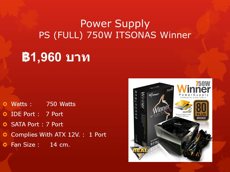 Power Supply PS (FULL) 750W ITSONAS Winner