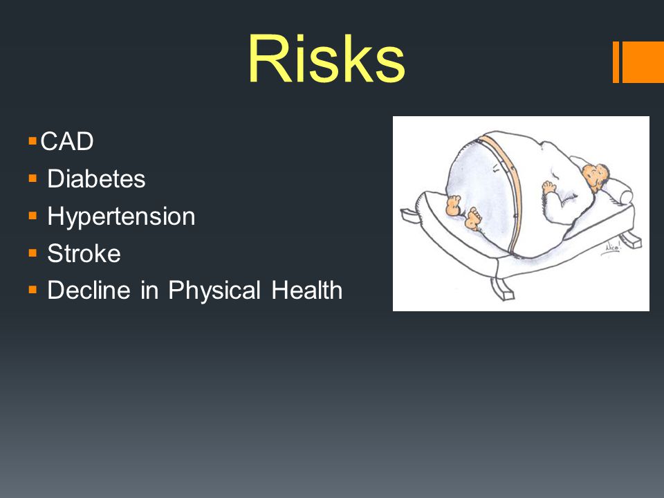 Risks CAD Diabetes Hypertension Stroke Decline in Physical Health