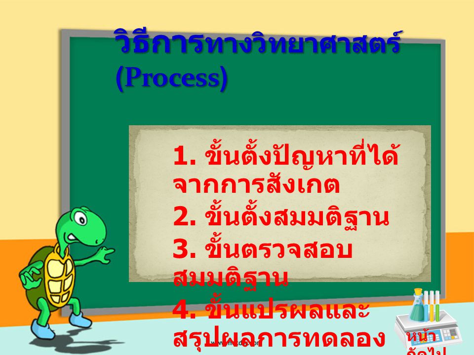 วิธีการทางวิทยาศาสตร์ (Process)
