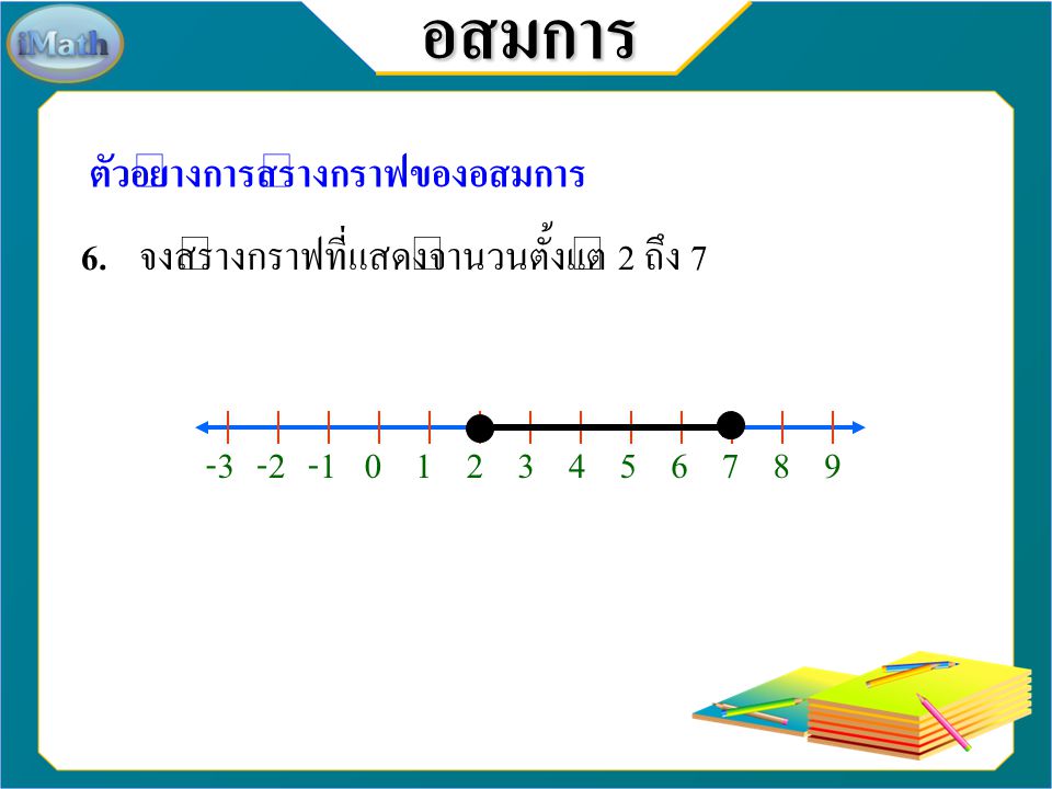 อสมการ ตัวอย่างการสร้างกราฟของอสมการ 6.