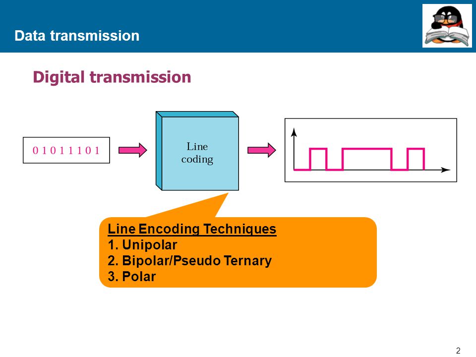 Digital transmission Data transmission Line Encoding Techniques