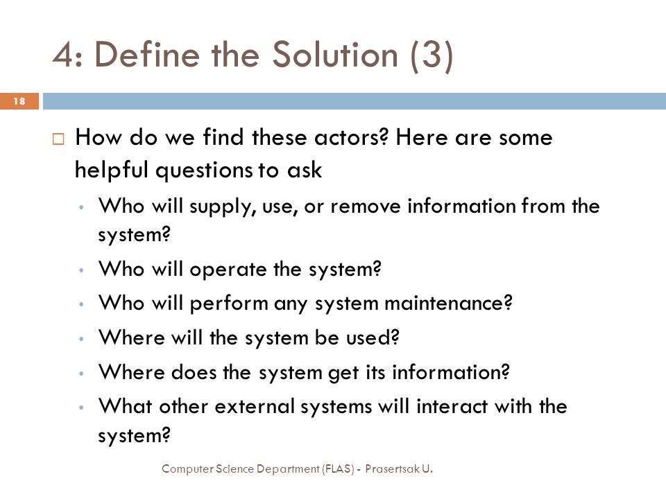 4: Define the Solution (3)
