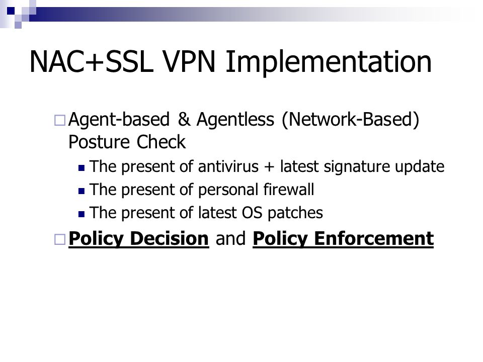 NAC+SSL VPN Implementation