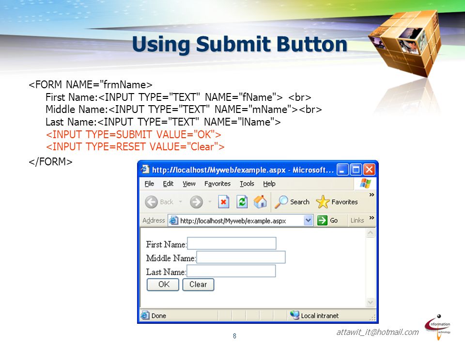 Using Submit Button