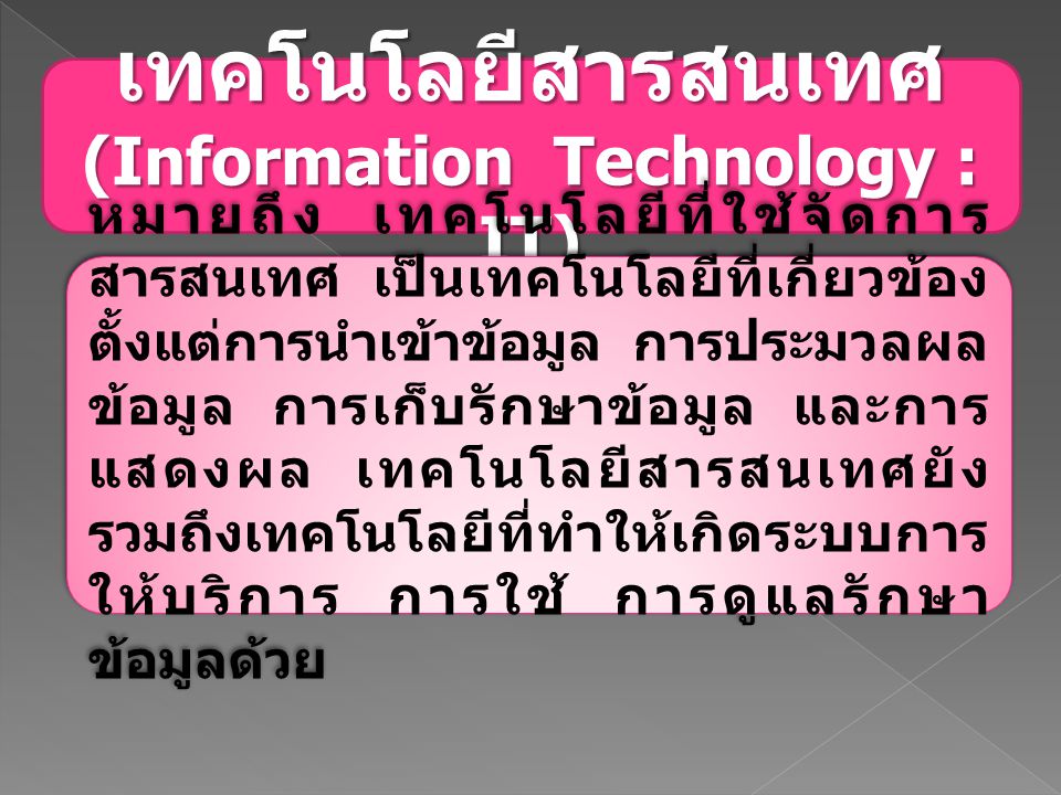 (Information Technology : IT)