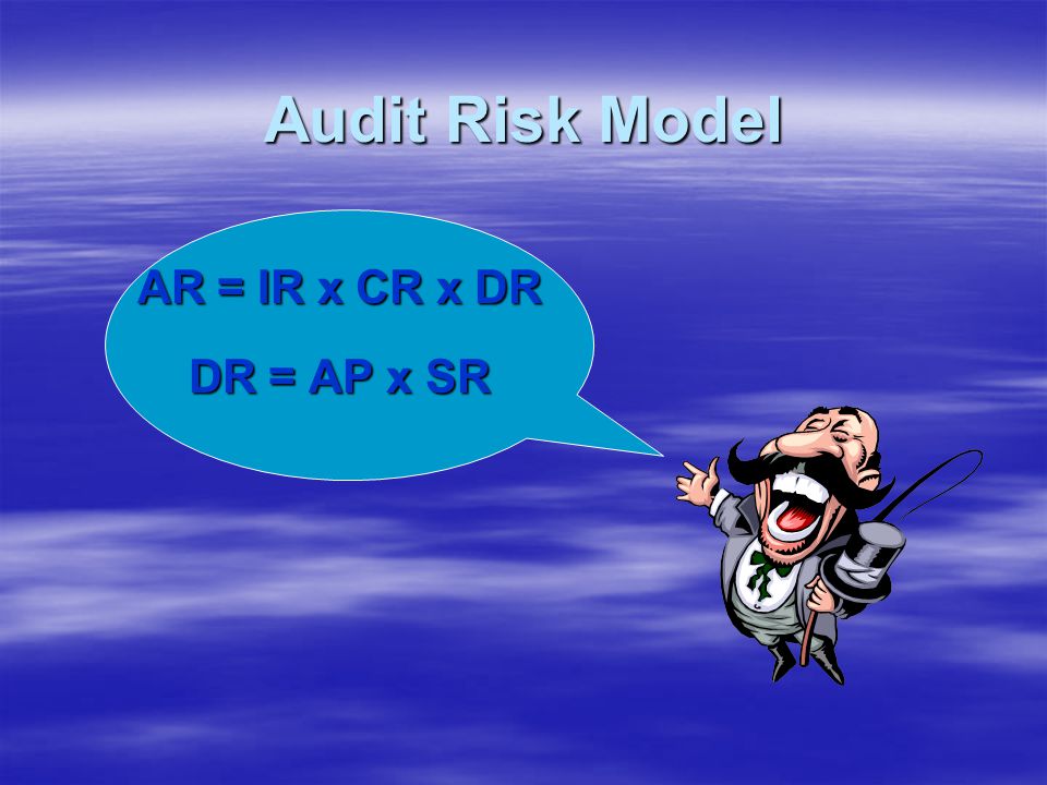 Audit Risk Model AR = IR x CR x DR DR = AP x SR