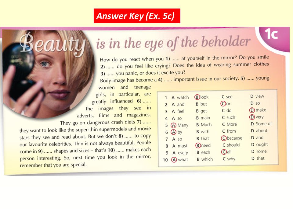 Answer Key (Ex. 5c)