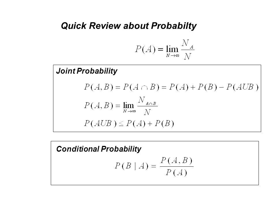 Quick Review about Probabilty