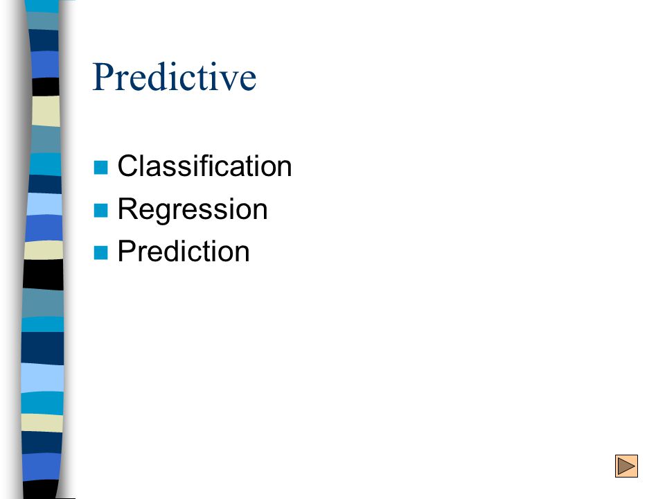 Predictive Classification Regression Prediction