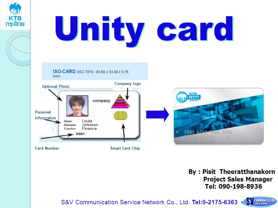 Unity card S&V Communication Service Network Co., Ltd. Tel: