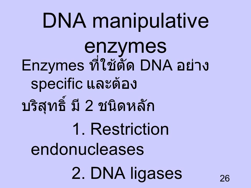 DNA manipulative enzymes