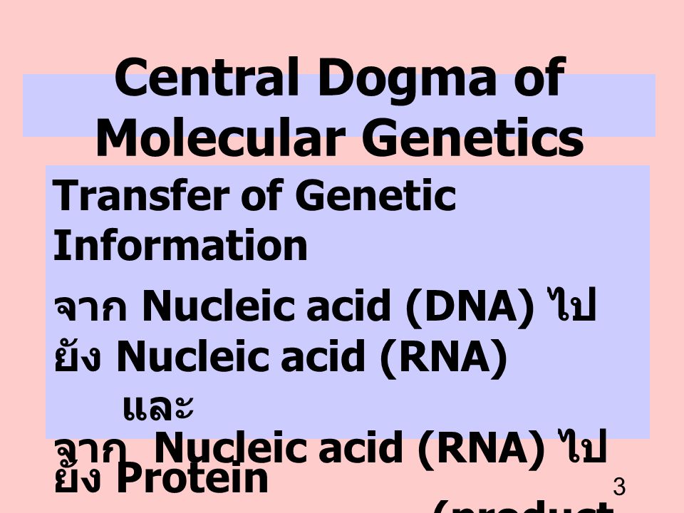 Central Dogma of Molecular Genetics