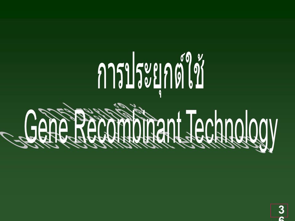 Gene Recombinant Technology