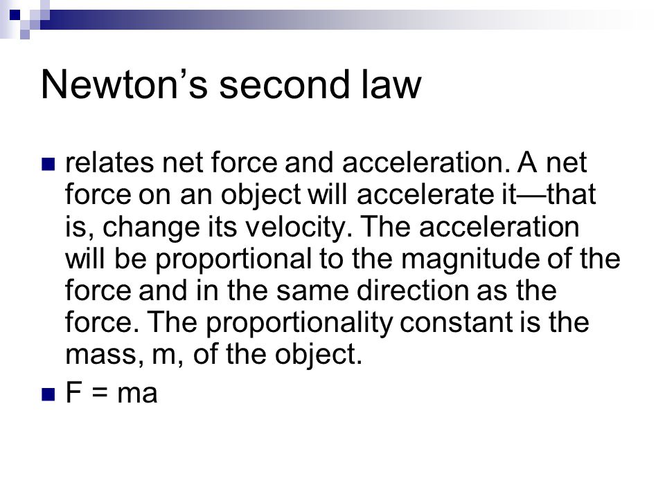 Newton’s second law