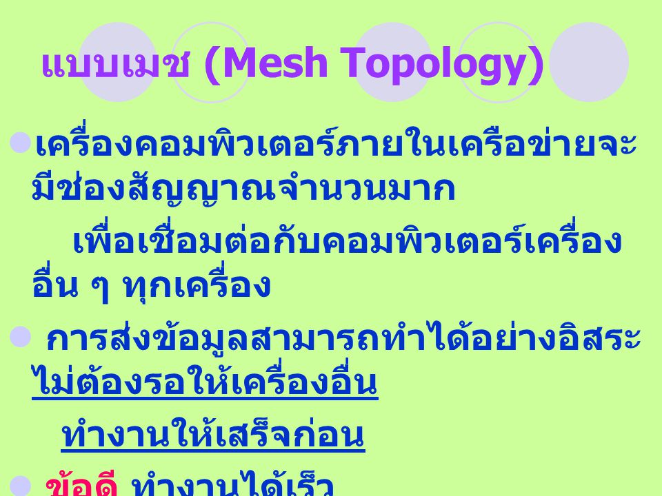 แบบเมช (Mesh Topology)