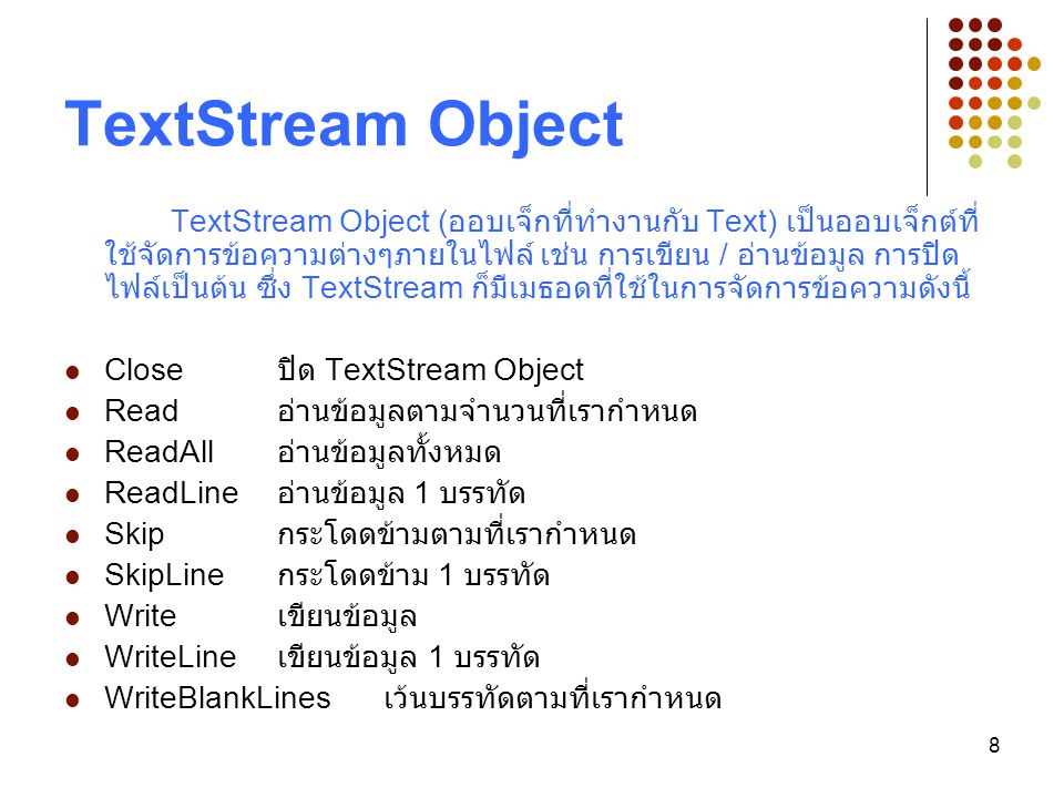 TextStream Object