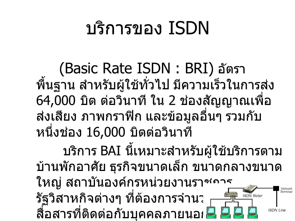 บริการของ ISDN