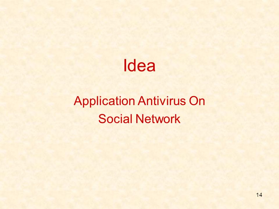 Application Antivirus On Social Network