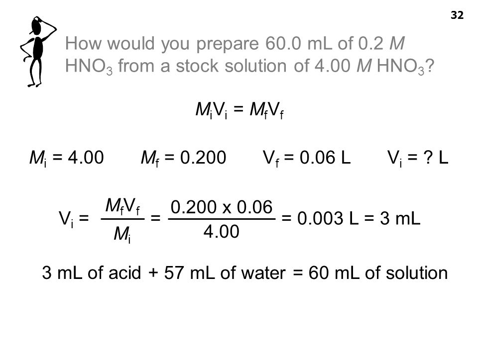 How would you prepare 60.0 mL of 0.2 M