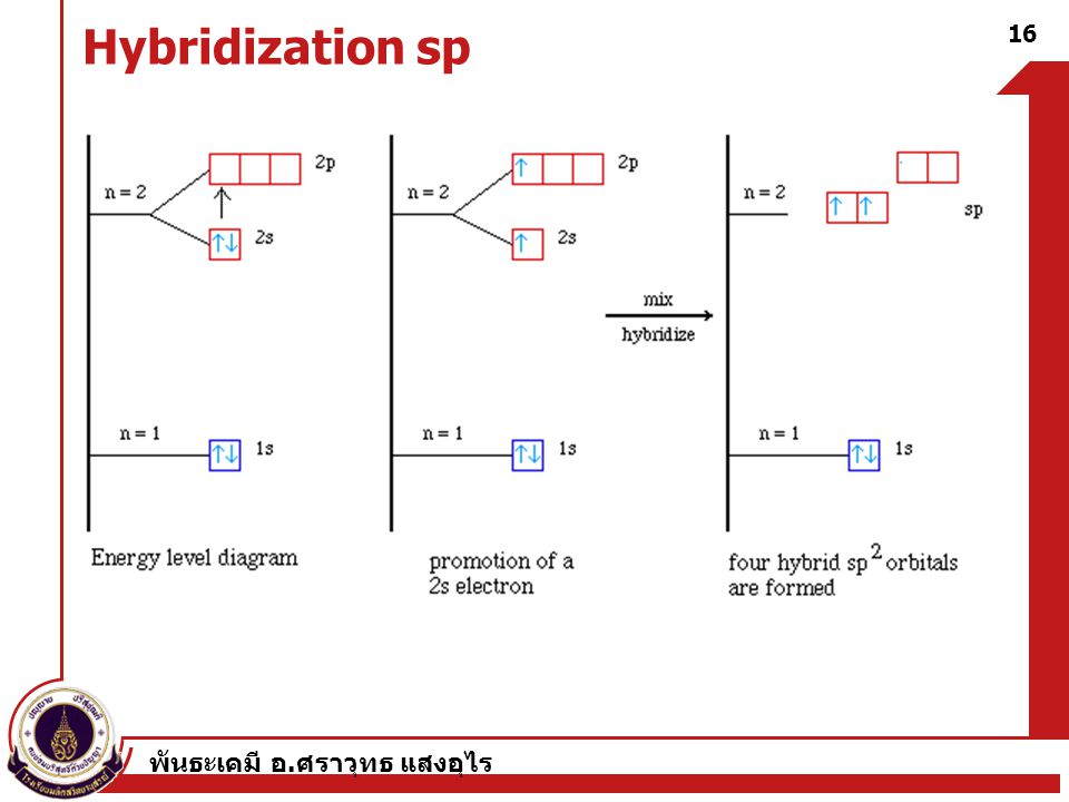Hybridization sp พันธะเคมี อ.ศราวุทธ แสงอุไร
