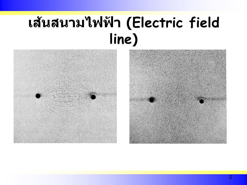 เส้นสนามไฟฟ้า (Electric field line)
