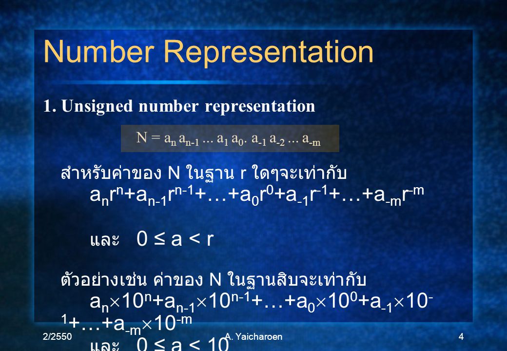 Number Representation