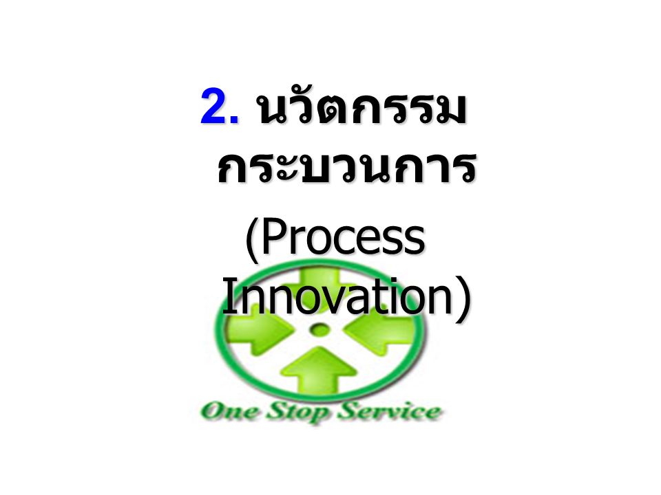2. นวัตกรรมกระบวนการ (Process Innovation)