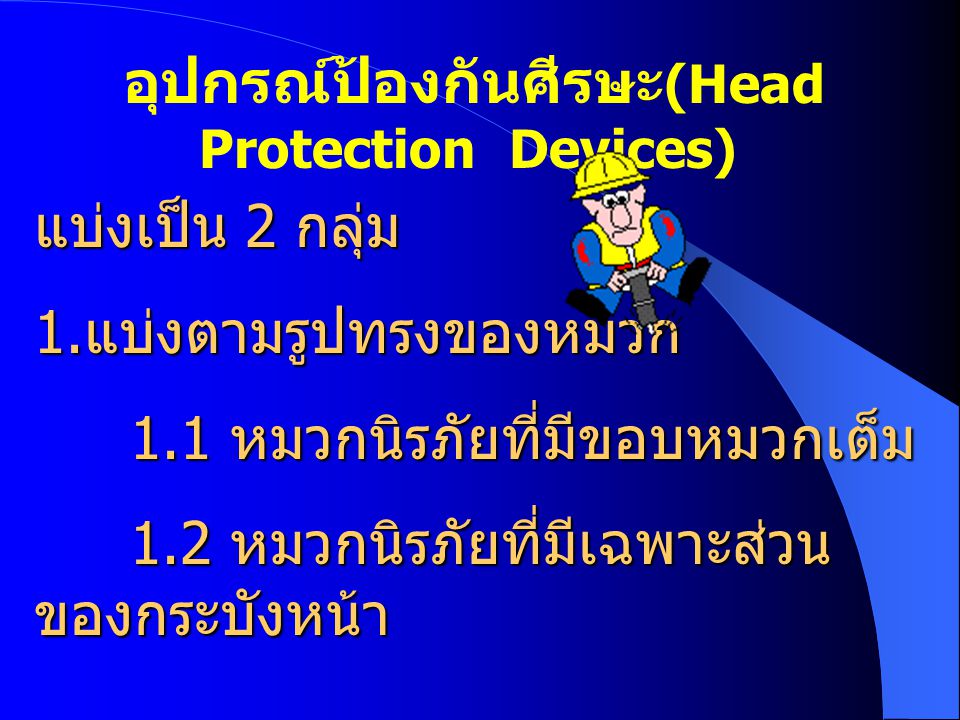 อุปกรณ์ป้องกันศีรษะ(Head Protection Devices)