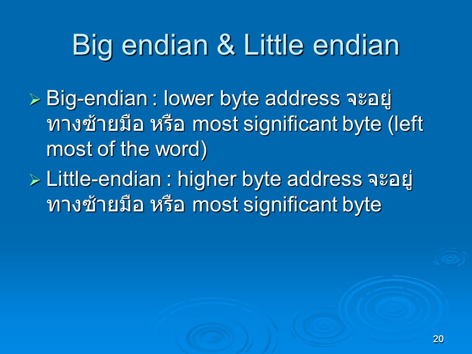 Big endian & Little endian