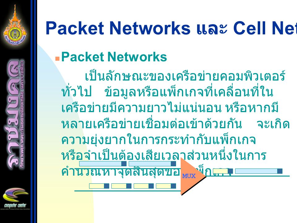 Packet Networks และ Cell Networks