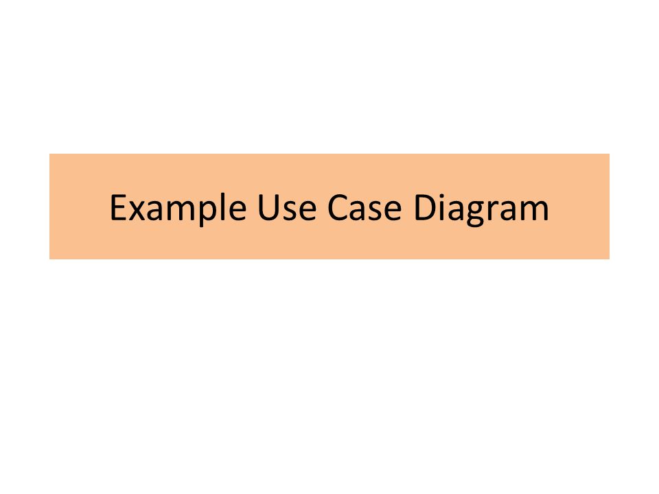 Example Use Case Diagram