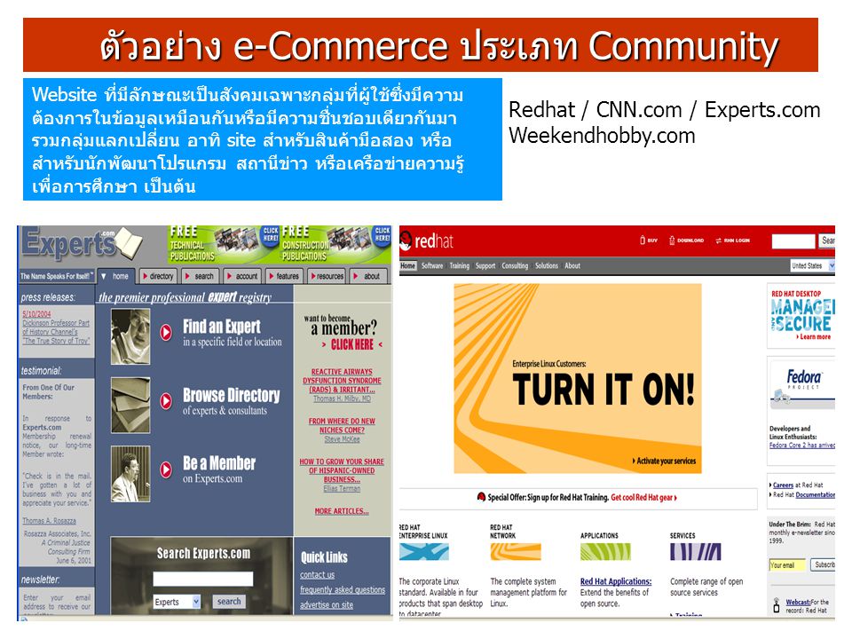 ตัวอย่าง e-Commerce ประเภท Community
