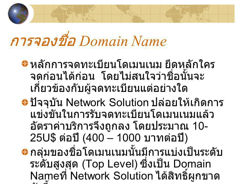 การจองชื่อ Domain Name