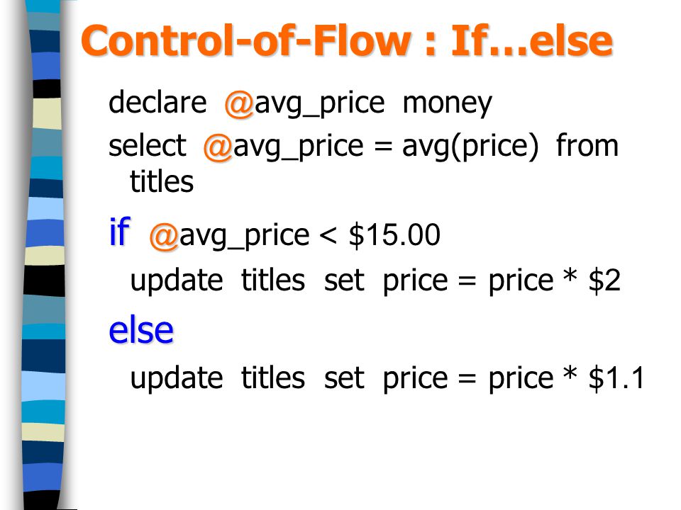 Control-of-Flow : If…else